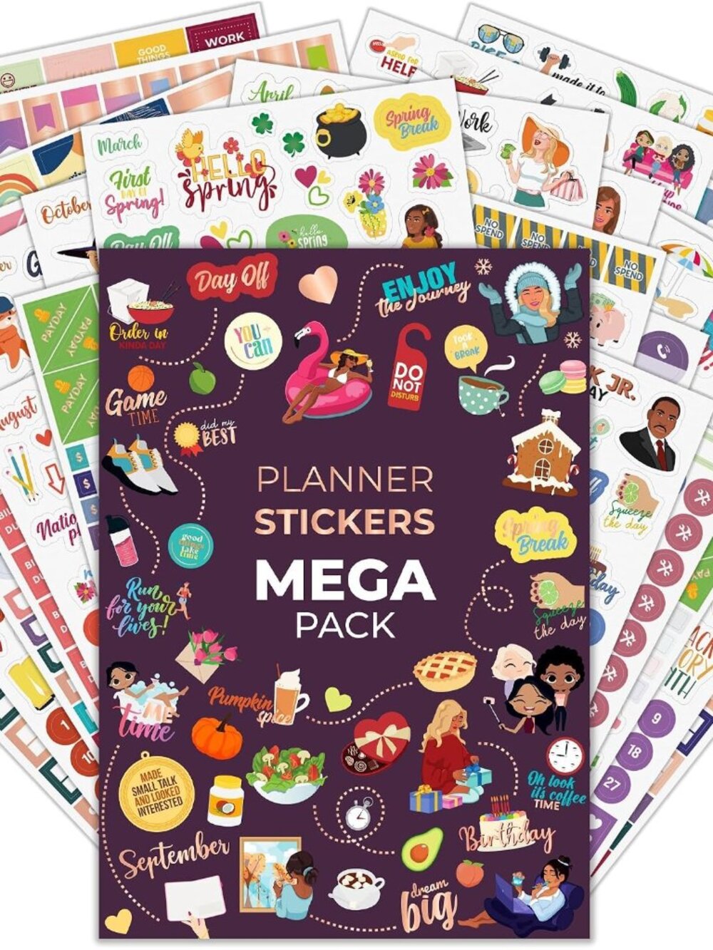 Mega Sticker Pack, Happy Calendar & Journal Accessories, 2000+